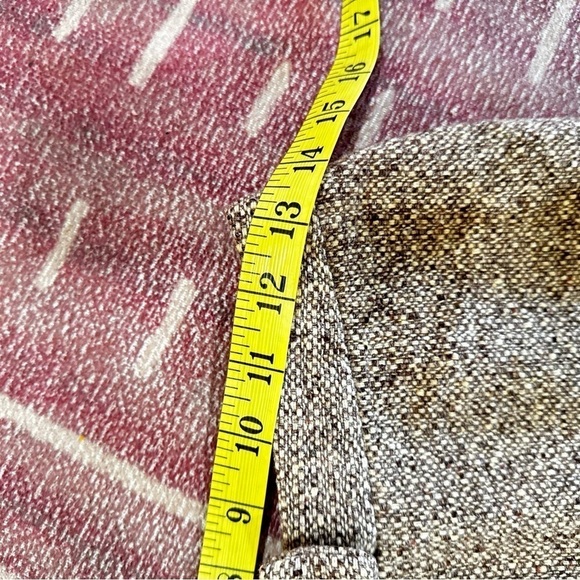 Gerard Darel Ankle Tan Brown Woven Cuff Zip Clasp Closure Trouser Pants 36 - Picture 10 of 13